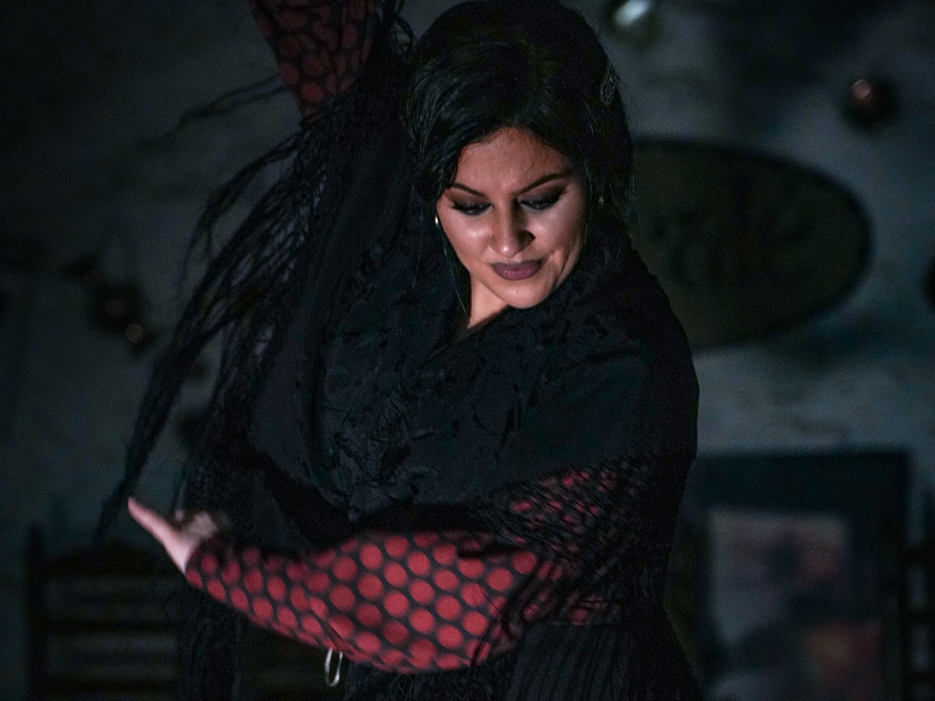 Bailarina flamenca en Cueva Zincalé